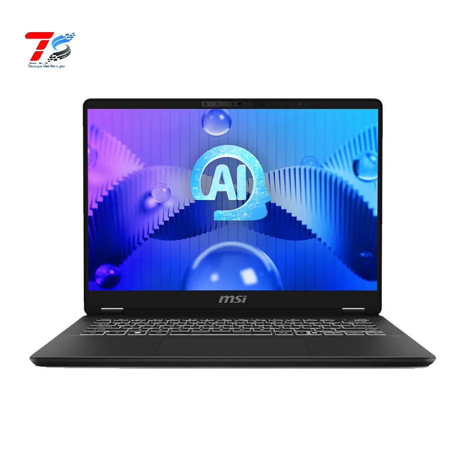 Laptop MSI Prestige 14 AI Studio C1UDXG 058VN - Core U7-155H/16G/1TB SSD/14.0FHD+ 144Hz/Pin 4Cell/6G_RTX 3050/W11SL/XÁM/2Y